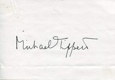 Michael Tippett COMPOSER autograph, signed album page