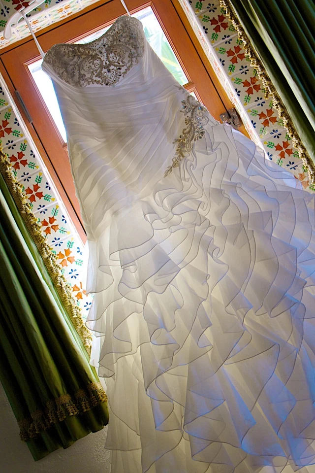 Vestido de novia y velo Alfred Angelo 2012 princesa Disney jazmín marfil talla 14 Foto 4 de 4