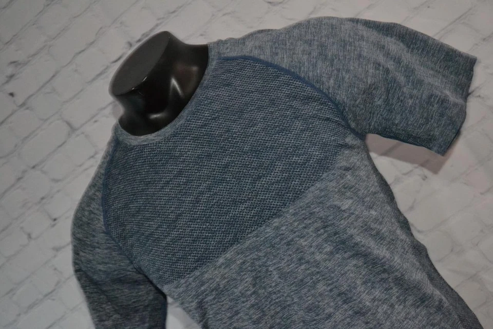 47292-a Kyodan Athletic Gym Shirt Workout Blue Size Large Fitted Mens - Image 2 of 4