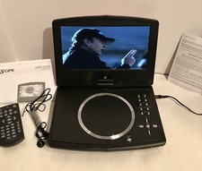 DVD Player GPX PD908 9" TFT Portable Remote Control Earbuds Car Charger Works 