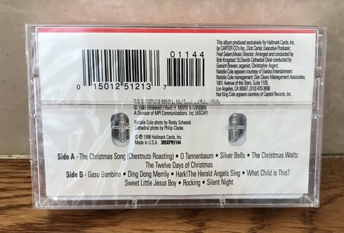 Hallmark Natalie Cole Christmas With You 12 tracks Cassette Tape 1998 Brand New - Picture 3 of 5