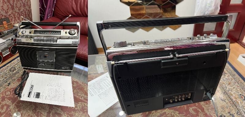 SONY CF-3800 Fm Am Radio Cassette Recorder japan Working