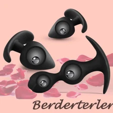 Silicone Vagina Anus Dilator Anal Beads Butt Plug with Metal Ball Anal Sex Toys