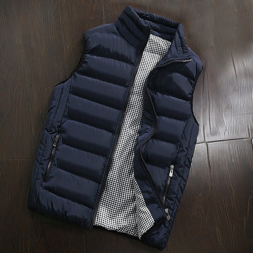 Winter Waistcoat Men's Autumn Thermal Vest Thick Waistcoat Sleeveless Tank Tops - Picture 16 of 25