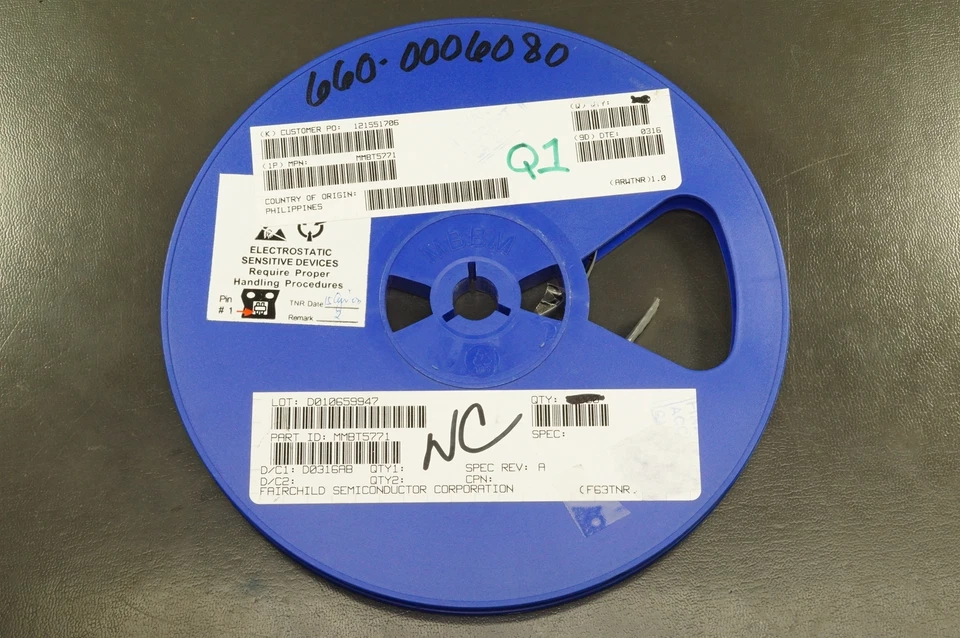 Lote de 3 transistores MMBT5771 Fairchild PNP BJT 15V 200mA 225mW SMT SOT-23-3 NOS Foto 2 de 2