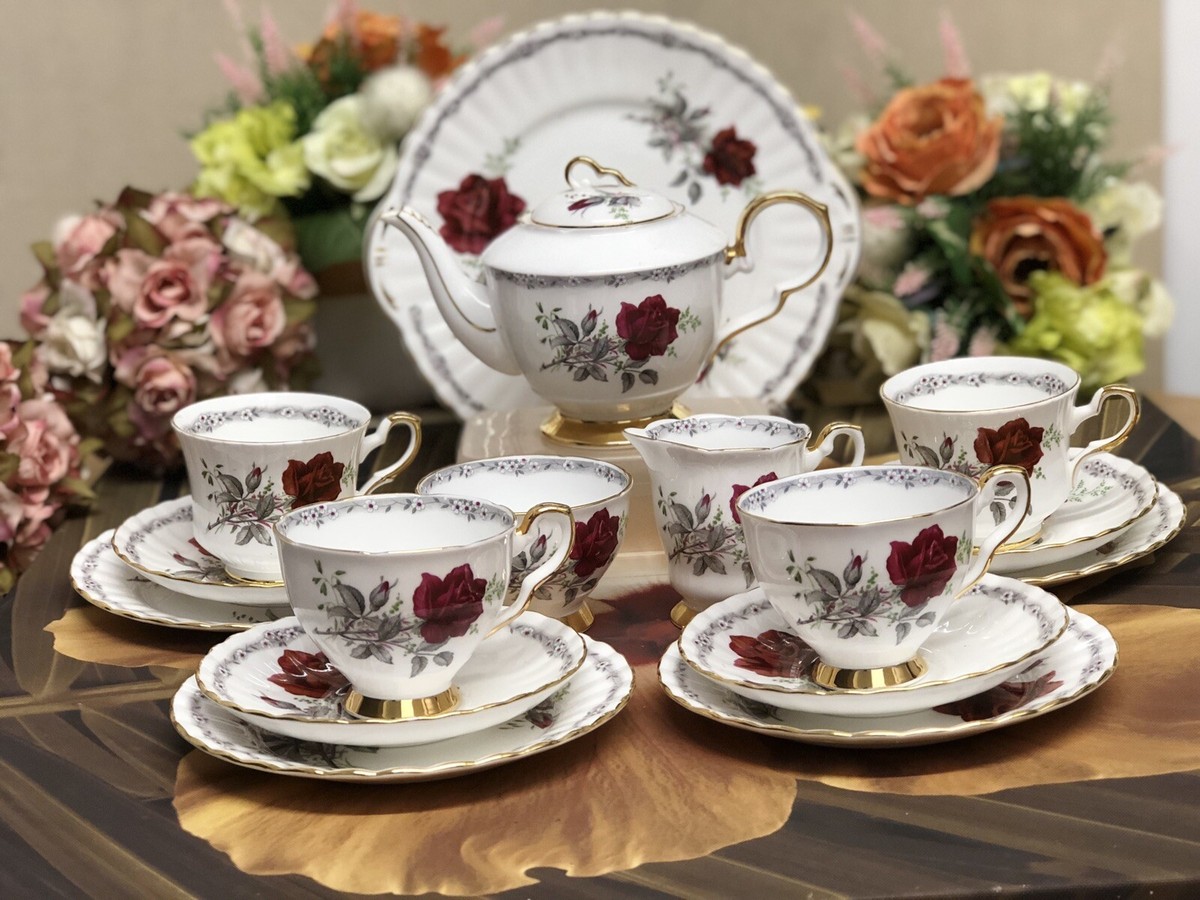 Royal Stafford 'Roses to Remember' 16 piece Tea Service | eBay UK