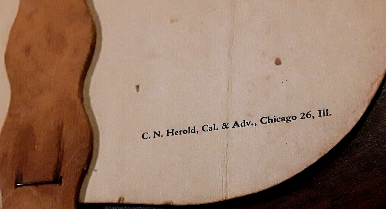 Old LAST SUPPER Litho HAND FAN Ross Dudgeon Furniture Funeral Home