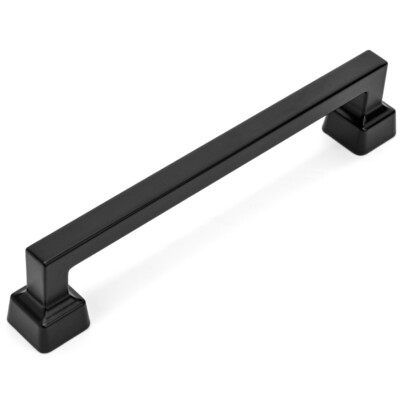 Cosmas Cabinet Hardware Flat / Matte Black Contemporary Pulls #1481-160FB