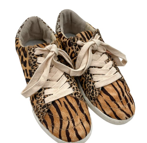 Dolce Vita Nino bequeme Damen-Sneaker Kalbshaar Größe US 6 Tiger Leopard Schuhe