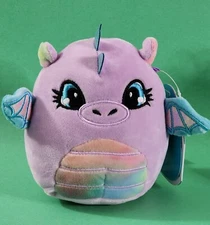 Squishmallows Devla the Purple Rainbow Dragon 5" NWT Claire's Exclusive