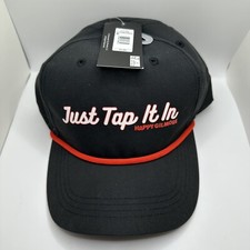 Happy Gilmore Adam Sandler Golf Hat “Just Tap It In” New Snap Back Black/Red Hat