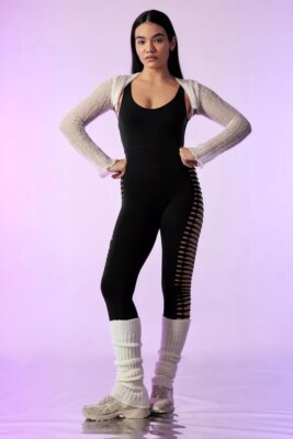 Urban Outfitters unitard Sport jumpsuit Black XS Gym workout by iets frans 
