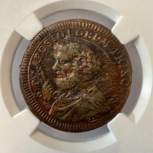 1796 PAPAL STATES ITALY 2.5BAI 2.5 Baiocchi Certified By NGC XF-Details KM#1240 - Picture 6 of 6