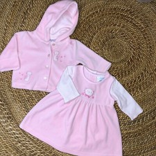 New 3 month 3 Piece Set Velour Jacket Jumper Tee Baby Girls Infants Babies