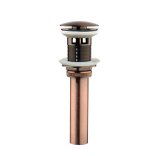 Bathroom Basin Pop Up Drain Antique Copper Overflow Brass Waste Strainer Stopper