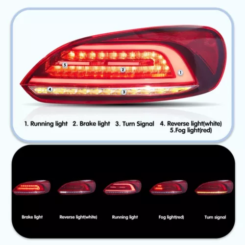 Par de luces de freno LED completas para VW Scirocco MK3 generación 2009-2014 - Imagen 4 de 11