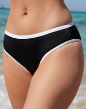 NWT Freya Back to Black White Bikini Hipster Brief Pant Freya Swimwear-Size L/10