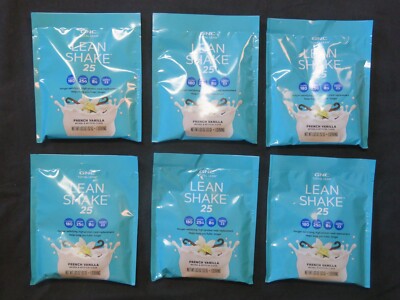 (6) Packets GNC Total Lean Shake 25 Meal Replacement French Vanilla 1.83 Oz Each