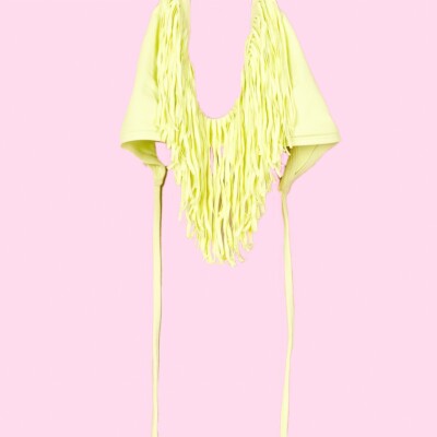 L*Space Neon Yellow/Green Bathing Suit Top, Size XS, Pre-owned