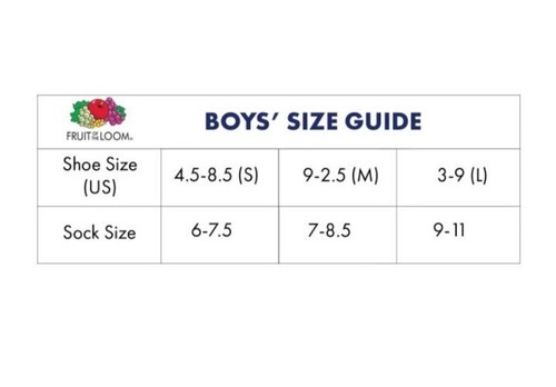 10 Pairs Fruit of the Loom Boys Ankle Athletic Socks Size S 4.5-8.5 Black NEW - Picture 3 of 3