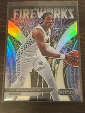 2022-23 Prizm Draft Picks Basketball Fireworks Silver #FW-TY TYTY WASHINGTON JR.