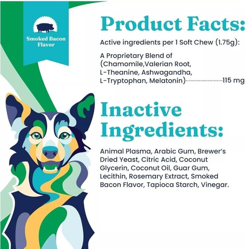 Solid Gold Calming Chews Dogs Soothing Snacks Stress Dog Anxiety Relief 120 Ct - Picture 9 of 11