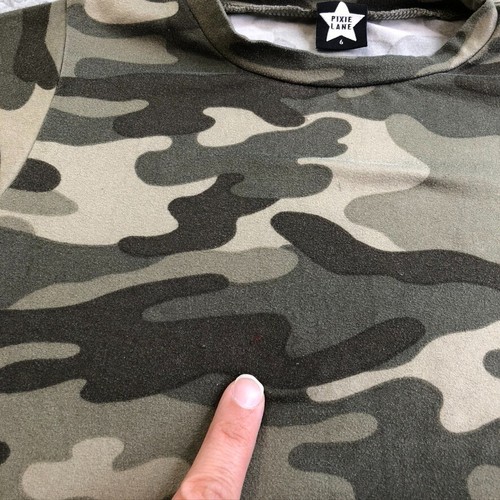 Pixie Lane Pajama Sleep Set Unisex Kids 6 Green Camouflage Short Sleeve Comfort - Picture 2 of 11