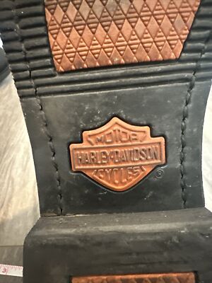 Mens Harley-Davidson El Paso Riding Boots Black Leather Harness