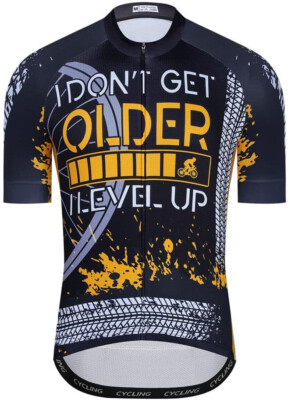 Cycling Jersey Mens Shirt Biking 2xl - I Don't get old, I level up - Full Zip