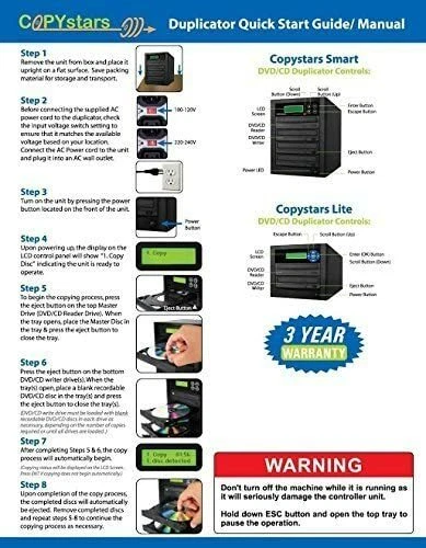 Copystars 1-3 24X DVD CD Duplicador DVD Duplicador Disco Grabadora Copiadora Torre Foto 3 de 3