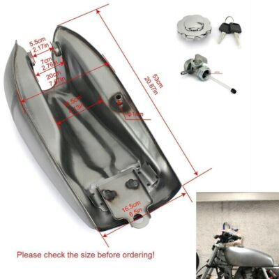 #ad 9L 2.4 Gallon Universal Cafe Racer Vintage Gas Fuel Tank for Honda CB 500 650 $84.99
