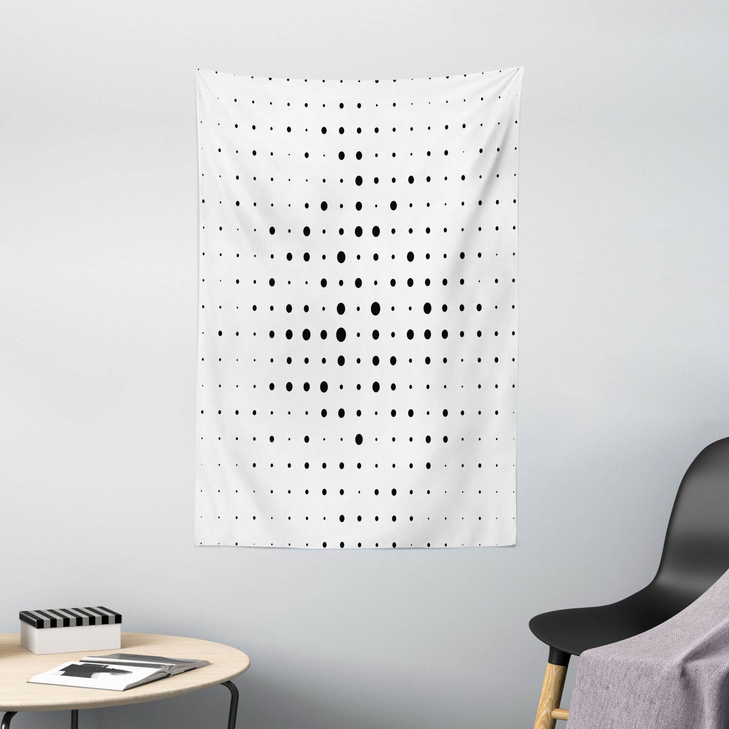 Modern Tapestry Big Little Pop Art Dots Print Wall Hanging Decor