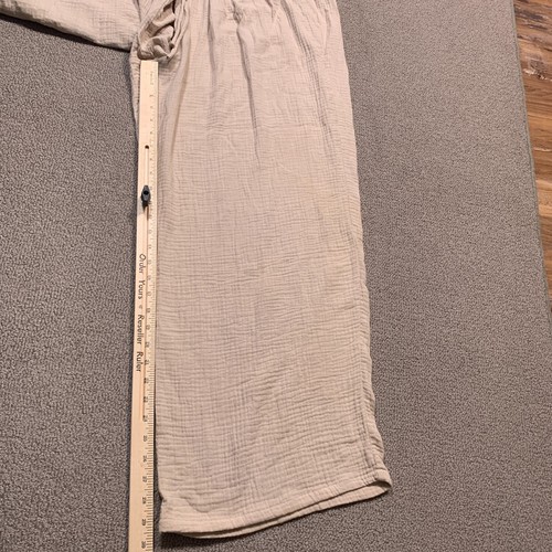JM Collection Pants XXXL Beige Woven Dressing Wide Leg High Rise Pull On Lightwt - Picture 7 of 18