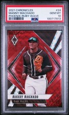 2021 Chronicles Phoenix Manny Machado Ruby Wave /199 Padres PSA 10 (Pop 1)