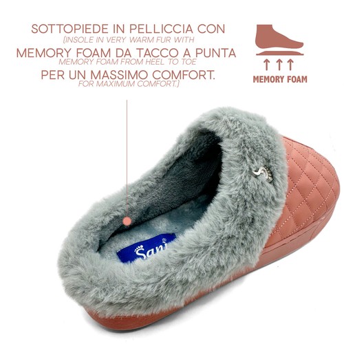DAMEN WINTER SAMT HAUSSCHUHE BEQUEME SLIPPER GESCHLOSSEN LEICHT WEICH HAUS - Bild 18 von 20