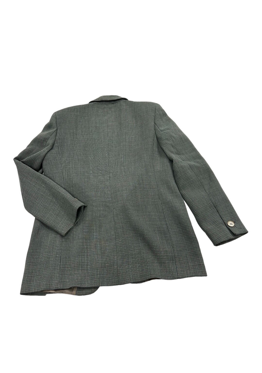 Green Patterned Collared Blazer Designer Giorgio … - image 3