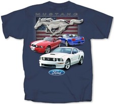 05-09 Mustang Collection Ford Tee AMERICAN MUSCLE CARS T'shirt