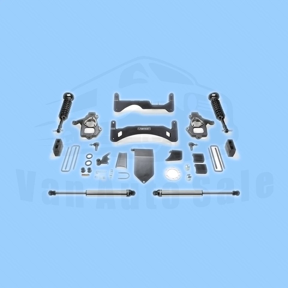 6" Sys GEN II w/Front Coilovers & Rear Shocks FABTECH for GMC K1500 14-17 - Image 2 of 3