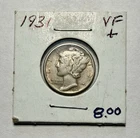 1931-P Mercury Dime 10C SILVER - Very Fine (VF)