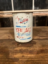 Empty Composite Kendall Snowmobile Motor Oil 1 Quart Can