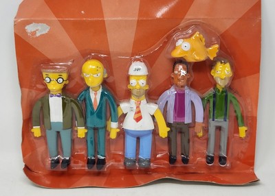 The Simpsons Springfield Nuclear Power Plant Bendable Figures 6 Figures NJ Croce