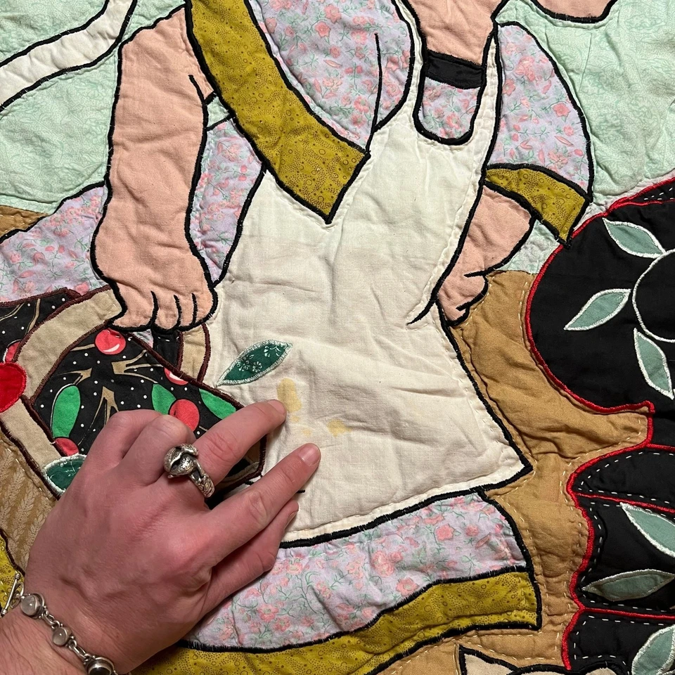 COLCHA VINTAGE Mary Engelbreit Cottagecore Novedad Silla de Bowlies Divertida 60*46.5 Foto 4 de 4