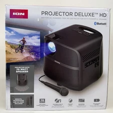 ION Projector Deluxe HD Battery/AC Powered 720P HD LED with Powerful Speaker