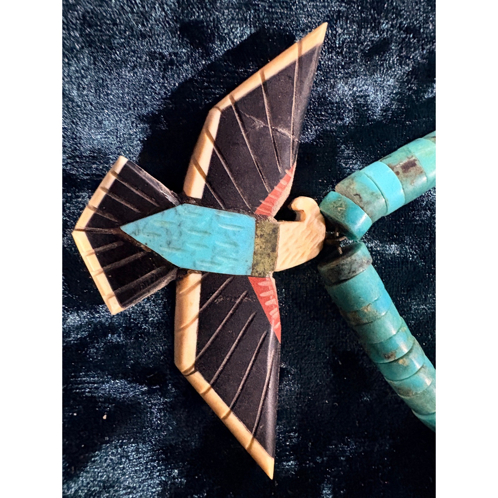 Native American Inspired Thunderbird Turquoise Ne… - image 10