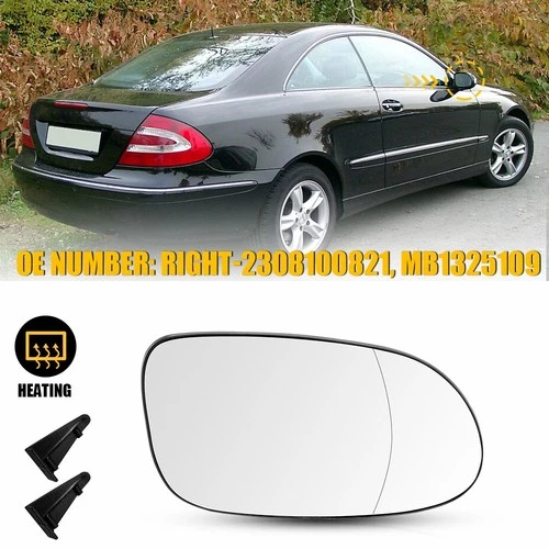 Mirror Glass For 2003-2005 Mercedes Benz CLK320 Heated Passenger Side MB1325109