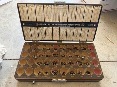 Vintage Zipco Color Coded Pin Lock Zip-Pins Tumbler Kit Re-key