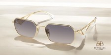PRADA PR A51S ZVN30C Pale Gold Gradient Blue Mirror 58 mm Women's Sunglasses