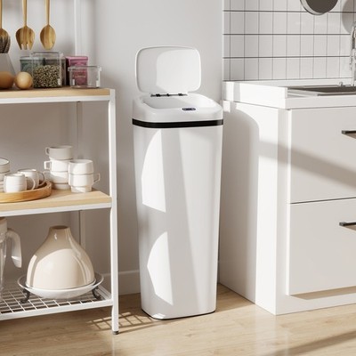50L Automatischer Touchless Sensor Eimer, Edelstahl Slim Kücheneimer