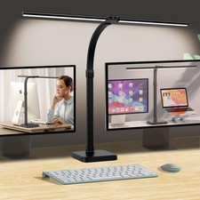LED Desk Lamp for Home Office, Double Head 24W with Base, Architect Light 5 L...