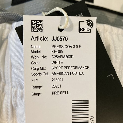 Adidas Youth Boys "Press Coverage 3.0" Football Pants Size L White New With Tags - Picture 3 of 10